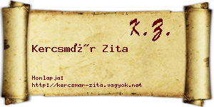 Kercsmár Zita névjegykártya