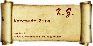 Kercsmár Zita névjegykártya