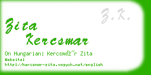 zita kercsmar business card